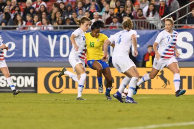 SheBelieves Kupası Finali, 5 Mart 2019 'da Tampa Florida Raymond James Stadyumu' nda ABD ile Brezilya arasında oynanacak. Fotoğraf: Marty Jean-Louis