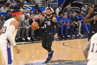 Orlando Magic, 25 Mart 2019 tarihinde Orlando Florida 'daki Amway Arena' da Philadelphia 76ers 'a ev sahipliği yaptı. Fotoğraf: Marty Jean-Louis