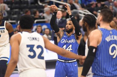 Orlando Magic, 7 Şubat 2019 'da Orlando, Florida' da Amway Arena 'da Minnesota Timberwolves' a ev sahipliği yapar. Fotoğraf: Marty Jean-Louis