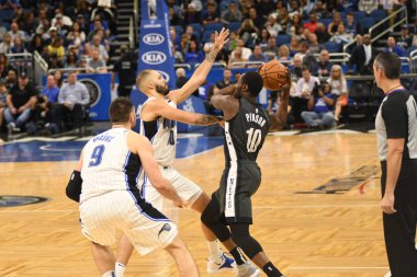 Orlando Magic, 2 Şubat 2019 tarihinde Orlando Florida 'daki Amway Center' da Brooklyn Nets 'e ev sahipliği yapmaktadır. Fotoğraf: Marty Jean-Louis