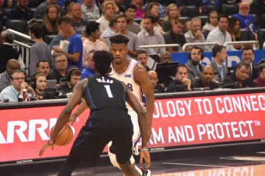 Orlando Magic, 25 Mart 2019 tarihinde Orlando Florida 'daki Amway Arena' da Philadelphia 76ers 'a ev sahipliği yaptı. Fotoğraf: Marty Jean-Louis