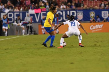 SheBelieves Kupası Finali, 5 Mart 2019 'da Tampa Florida Raymond James Stadyumu' nda ABD ile Brezilya arasında oynanacak. Fotoğraf: Marty Jean-Louis