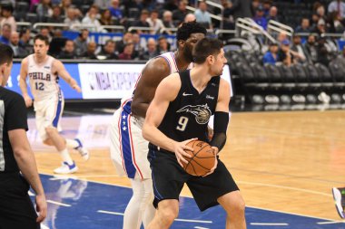 Orlando Magic, 25 Mart 2019 tarihinde Orlando Florida 'daki Amway Arena' da Philadelphia 76ers 'a ev sahipliği yaptı. Fotoğraf: Marty Jean-Louis