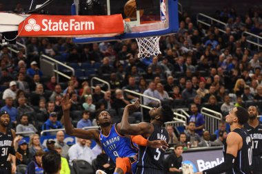 Orlando Magic 29 Ocak 2019 'da Orlando Florida' daki Amway Center 'da OklahomaCity Thunder' a ev sahipliği yapar. Fotoğraf: Marty Jean-Louis