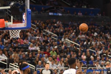 Orlando Magic, 25 Mart 2019 tarihinde Orlando Florida 'daki Amway Arena' da Philadelphia 76ers 'a ev sahipliği yaptı. Fotoğraf: Marty Jean-Louis