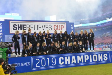 SheBelieves Kupası, 5 Mart 2019 tarihinde Tampa Florida Raymond James Stadyumu 'nda İngiltere' yi şampiyon ilan etmiştir. Fotoğraf: Marty Jean-Louis