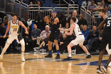 Orlando Magic, 31 Ocak 2019 tarihinde Orlando Florida 'daki Amway Center' da Indiana Pacers 'a ev sahipliği yapmaktadır. Fotoğraf: Marty Jean-Louis