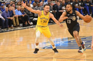 Orlando Magic, 28 Şubat 2019 'da Orlando Florida' daki Amway Center 'da Golden State Warriors' a ev sahipliği yaptı. Fotoğraf: Marty Jean-Louis
