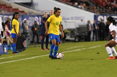 SheBelieves Kupası Finali, 5 Mart 2019 'da Tampa Florida Raymond James Stadyumu' nda ABD ile Brezilya arasında oynanacak. Fotoğraf: Marty Jean-Louis