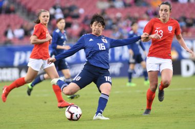 Japonya, İngiltere 'ye karşı Raymond James Stadyumu' nda 5 Mart 2019 'da Tampa Florida' da. Fotoğraf: Marty Jean-Louis