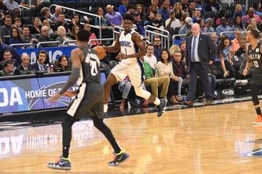 Orlando Magic, 2 Şubat 2019 tarihinde Orlando Florida 'daki Amway Center' da Brooklyn Nets 'e ev sahipliği yapmaktadır. Fotoğraf: Marty Jean-Louis