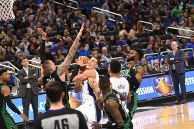Orlando Magic 12 Ocak 2019 tarihinde Boston Celtics 'e Amway Stadyumu' nda ev sahipliği yaptı. Fotoğraf: Marty Jean-Louis