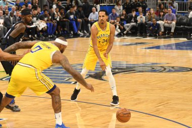 Orlando Magic, 28 Şubat 2019 'da Orlando Florida' daki Amway Center 'da Golden State Warriors' a ev sahipliği yaptı. Fotoğraf: Marty Jean-Louis