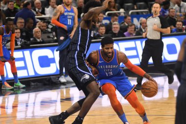 Orlando Magic 29 Ocak 2019 'da Orlando Florida' daki Amway Center 'da OklahomaCity Thunder' a ev sahipliği yapar. Fotoğraf: Marty Jean-Louis