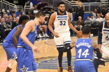 Orlando Magic, 7 Şubat 2019 'da Orlando, Florida' da Amway Arena 'da Minnesota Timberwolves' a ev sahipliği yapar. Fotoğraf: Marty Jean-Louis
