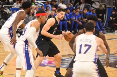 Orlando Magic, 25 Mart 2019 tarihinde Orlando Florida 'daki Amway Arena' da Philadelphia 76ers 'a ev sahipliği yaptı. Fotoğraf: Marty Jean-Louis