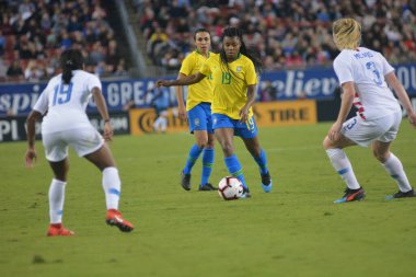 SheBelieves Kupası Finali, 5 Mart 2019 'da Tampa Florida Raymond James Stadyumu' nda ABD ile Brezilya arasında oynanacak. Fotoğraf: Marty Jean-Louis