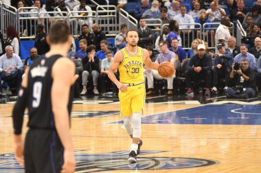 Orlando Magic, 28 Şubat 2019 'da Orlando Florida' daki Amway Center 'da Golden State Warriors' a ev sahipliği yaptı. Fotoğraf: Marty Jean-Louis