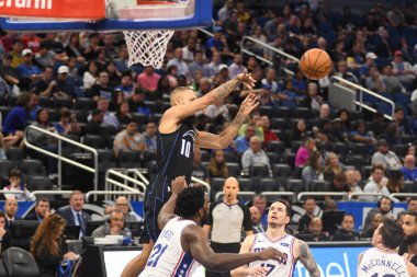 Orlando Magic, 25 Mart 2019 tarihinde Orlando Florida 'daki Amway Arena' da Philadelphia 76ers 'a ev sahipliği yaptı. Fotoğraf: Marty Jean-Louis