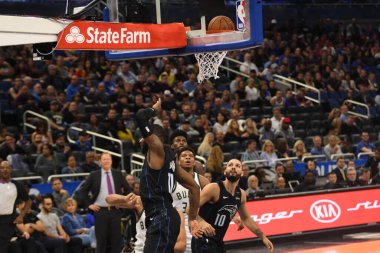 Orlando Magic, 19 Ocak 2019 Cumartesi günü Orlando Florida 'daki Amway Arena' da Milwaukee Doları 'na ev sahipliği yapıyor. Fotoğraf: Marty Jean-Louis