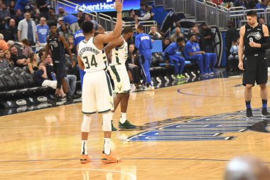 Orlando Magic, 19 Ocak 2019 Cumartesi günü Orlando Florida 'daki Amway Arena' da Milwaukee Doları 'na ev sahipliği yapıyor. Fotoğraf: Marty Jean-Louis