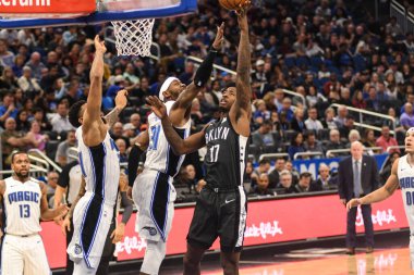 Orlando Magic, 2 Şubat 2019 tarihinde Orlando Florida 'daki Amway Center' da Brooklyn Nets 'e ev sahipliği yapmaktadır. Fotoğraf: Marty Jean-Louis