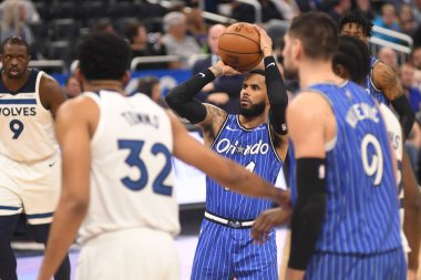 Orlando Magic, 7 Şubat 2019 'da Orlando, Florida' da Amway Arena 'da Minnesota Timberwolves' a ev sahipliği yapar. Fotoğraf: Marty Jean-Louis
