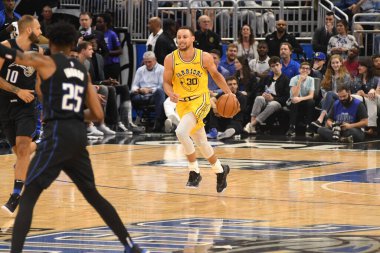 Orlando Magic, 28 Şubat 2019 'da Orlando Florida' daki Amway Center 'da Golden State Warriors' a ev sahipliği yaptı. Fotoğraf: Marty Jean-Louis