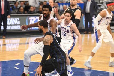 Orlando Magic, 25 Mart 2019 tarihinde Orlando Florida 'daki Amway Arena' da Philadelphia 76ers 'a ev sahipliği yaptı. Fotoğraf: Marty Jean-Louis