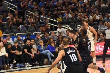 Orlando Magic, 19 Ocak 2019 Cumartesi günü Orlando Florida 'daki Amway Arena' da Milwaukee Doları 'na ev sahipliği yapıyor. Fotoğraf: Marty Jean-Louis