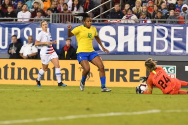 SheBelieves Kupası Finali, 5 Mart 2019 'da Tampa Florida Raymond James Stadyumu' nda ABD ile Brezilya arasında oynanacak. Fotoğraf: Marty Jean-Louis