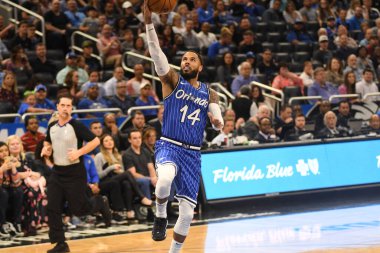 Orlando Magic 14 Mart 2019 Perşembe günü Orlando Florida 'daki Amway Center' da Cleveland Cavaliers 'a ev sahipliği yaptı. Fotoğraf: Marty Jean-Louis