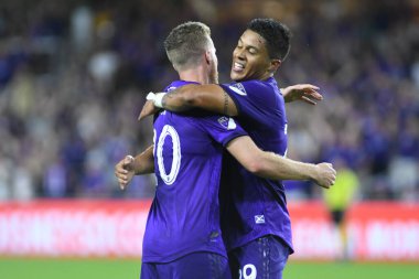 Orlando City 20 Şubat 2019 Çarşamba günü Orlando Fl 'daki Orlando City Stadyumu' nda New England 'a ev sahipliği yaptı. Fotoğraf: Marty Jean-Louis