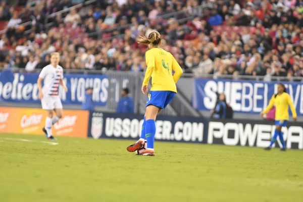 Finał Shebelieves Cup Usa Kontra Brazylia Raymond James Stadium Tampa — Zdjęcie stockowe