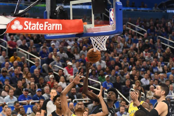 Die Orlando Magic Empfangen Donnerstag Februar 2019 Die Golden State — Stockfoto