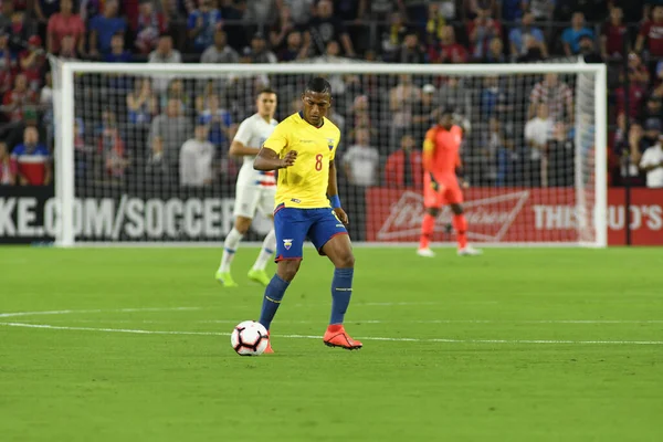 Drużyna Men National Gościła Ekwador National Team Stadionie Orlando City — Zdjęcie stockowe