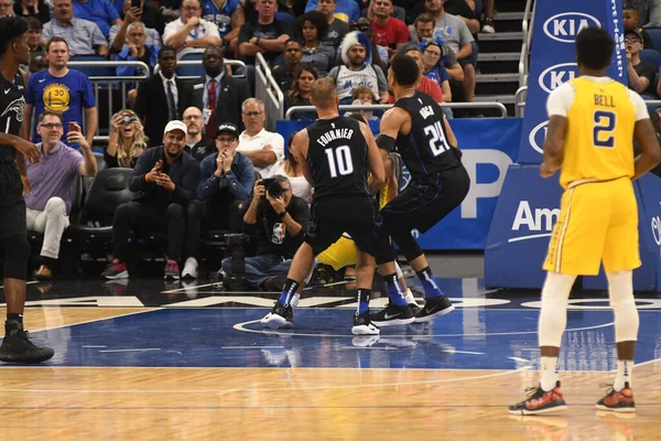 Orlando Magic Herbergt Golden State Warriors Het Amway Center Orlando — Stockfoto