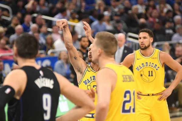 Orlando Magic Gospodarzem Golden State Warriors Amway Center Orlando Floryda — Zdjęcie stockowe