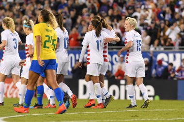 SheBelieves Kupası Finali, 5 Mart 2019 'da Tampa Florida Raymond James Stadyumu' nda ABD ile Brezilya arasında oynanacak. Fotoğraf: Marty Jean-Louis