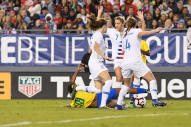 SheBelieves Kupası Finali, 5 Mart 2019 'da Tampa Florida Raymond James Stadyumu' nda ABD ile Brezilya arasında oynanacak. Fotoğraf: Marty Jean-Louis