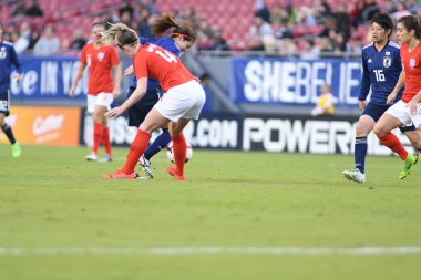 Japonya, İngiltere 'ye karşı Raymond James Stadyumu' nda 5 Mart 2019 'da Tampa Florida' da. Fotoğraf: Marty Jean-Louis