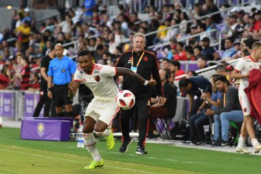 Flamengo Eintracht Frankfurt 'a karşı 12 Ocak 2019 Cumartesi günü Orlando City Stadyumu' nda. Fotoğraf: Marty Jean-Louis