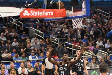 Orlando Magic, 2 Şubat 2019 tarihinde Orlando Florida 'daki Amway Center' da Brooklyn Nets 'e ev sahipliği yapmaktadır. Fotoğraf: Marty Jean-Louis