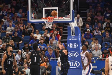 Orlando Magic, 25 Mart 2019 tarihinde Orlando Florida 'daki Amway Arena' da Philadelphia 76ers 'a ev sahipliği yaptı. Fotoğraf: Marty Jean-Louis