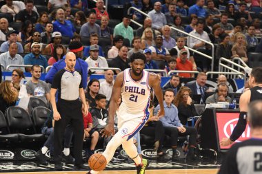 Orlando Magic, 25 Mart 2019 tarihinde Orlando Florida 'daki Amway Arena' da Philadelphia 76ers 'a ev sahipliği yaptı. Fotoğraf: Marty Jean-Louis