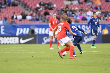 Japonya, İngiltere 'ye karşı Raymond James Stadyumu' nda 5 Mart 2019 'da Tampa Florida' da. Fotoğraf: Marty Jean-Louis