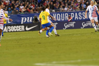 SheBelieves Kupası Finali, 5 Mart 2019 'da Tampa Florida Raymond James Stadyumu' nda ABD ile Brezilya arasında oynanacak. Fotoğraf: Marty Jean-Louis