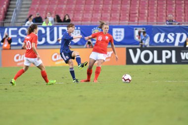 Japonya, İngiltere 'ye karşı Raymond James Stadyumu' nda 5 Mart 2019 'da Tampa Florida' da. Fotoğraf: Marty Jean-Louis