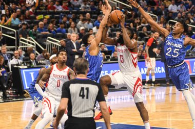 Orlando Magic, Houston Rockets 'a 13 Ocak 2019 tarihinde Amway Arena' da ev sahipliği yaptı. Fotoğraf: Marty Jean-Louis