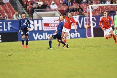 Japonya, İngiltere 'ye karşı Raymond James Stadyumu' nda 5 Mart 2019 'da Tampa Florida' da. Fotoğraf: Marty Jean-Louis